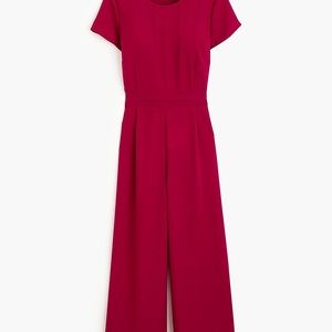J.Crew Drapey Wrap-back Jumpsuit, size 0, Cranberry NWT H6966